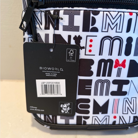 Disney Minnie Mouse Black and White Crossbody Bag - Picture 3 of 7